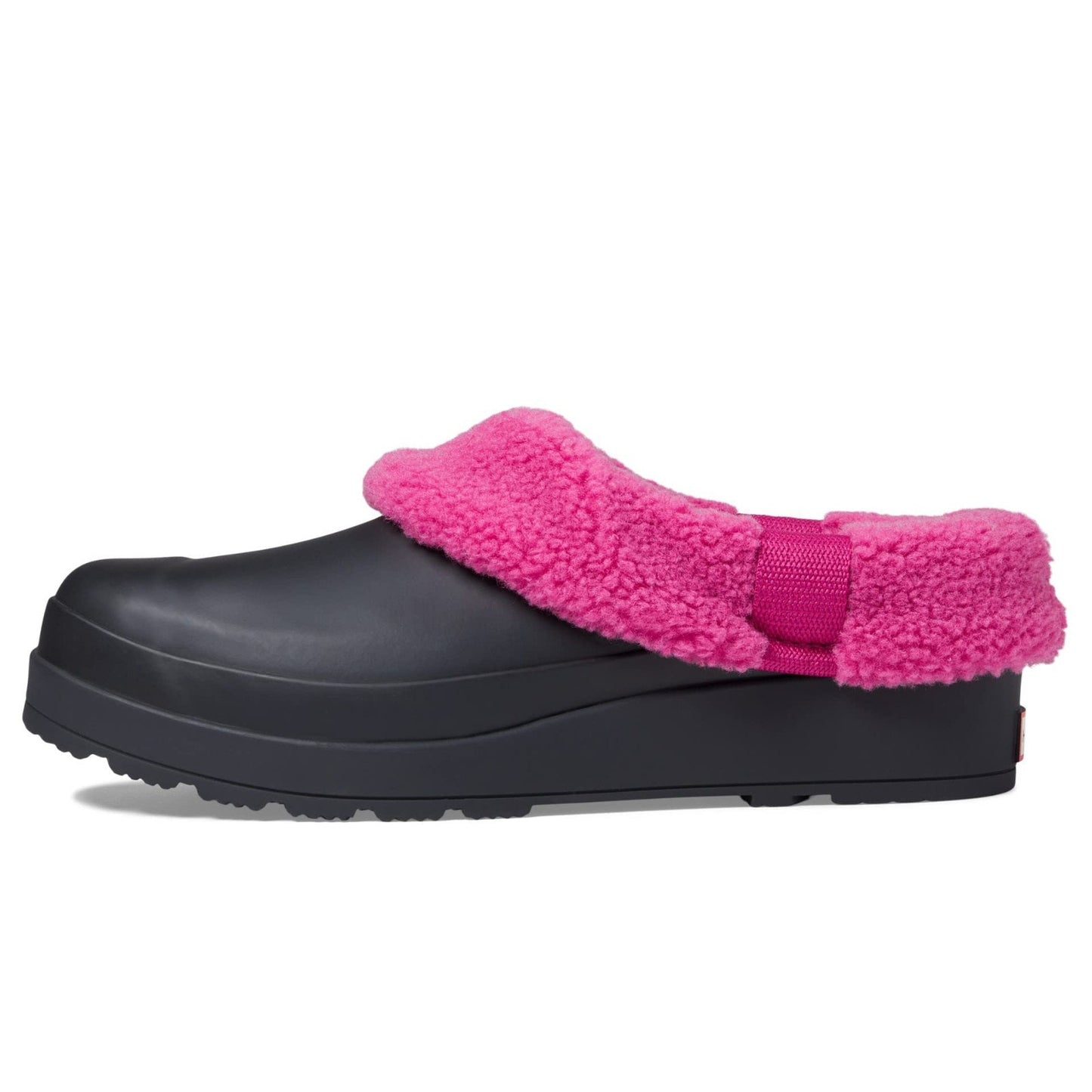 Hunter Play Sherpa Womens Size 8 Insulated Clog - Black / Prismatic Pink