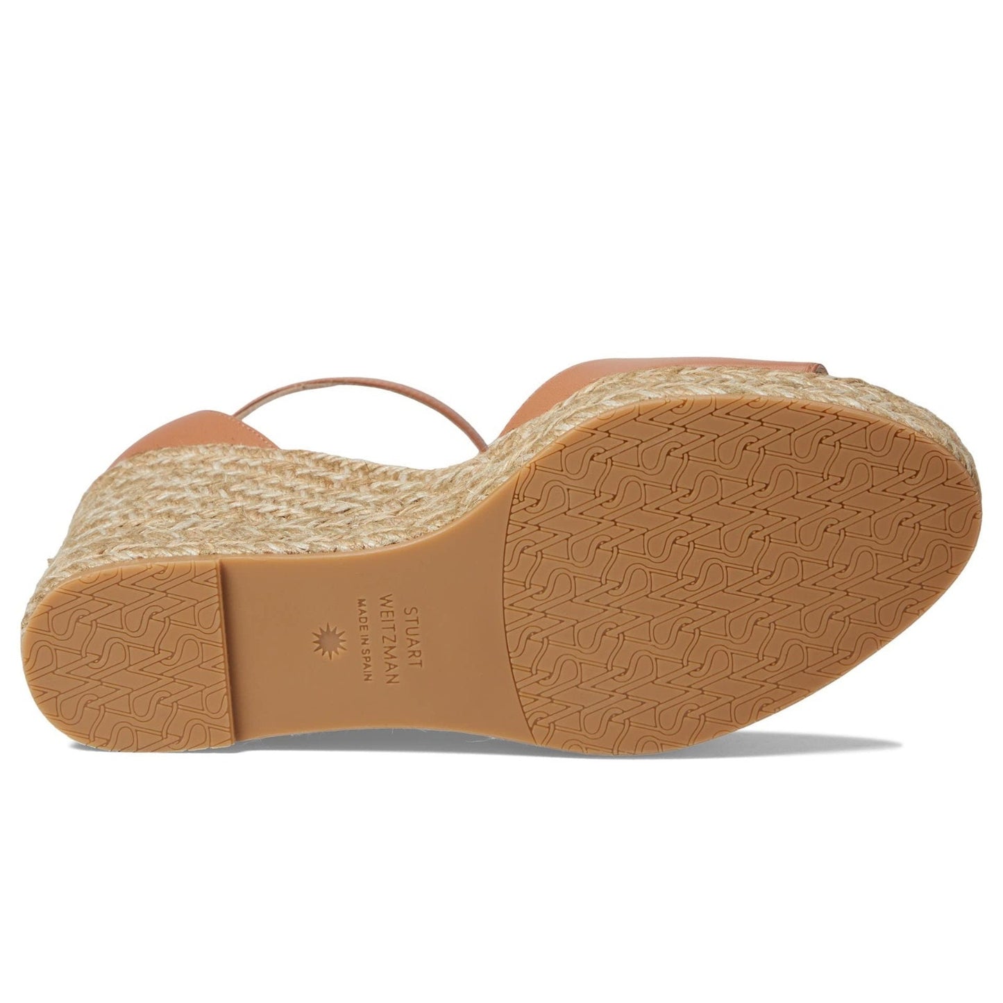 Stuart Weitzman Espadrilles Nudistcurve Wedge Sandals Beige Leather Shoes 8.5 B