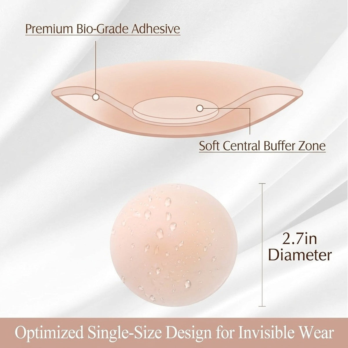 5 Pairs Silicone Nipple Covers Reusable Petal Pasties Invisible Breast Petals