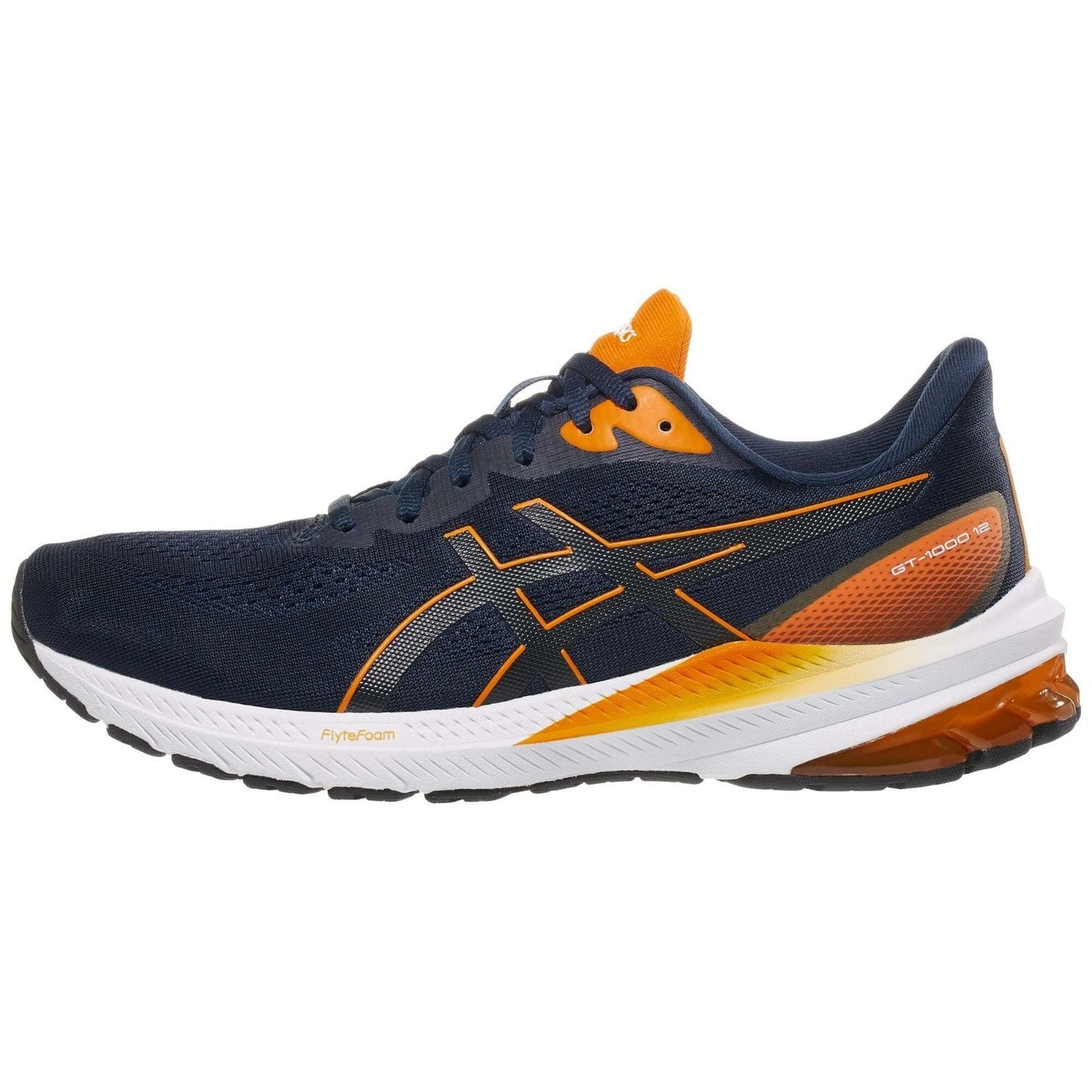 ASICS Men's GT-1000 12 Running Shoes, 14 M , French Blue/Bright Orange