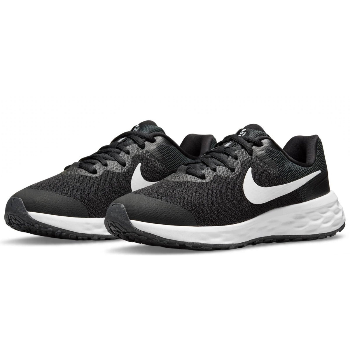 Nike Revolution 6 NN GS Black White Running Shoe Youth 5Y New