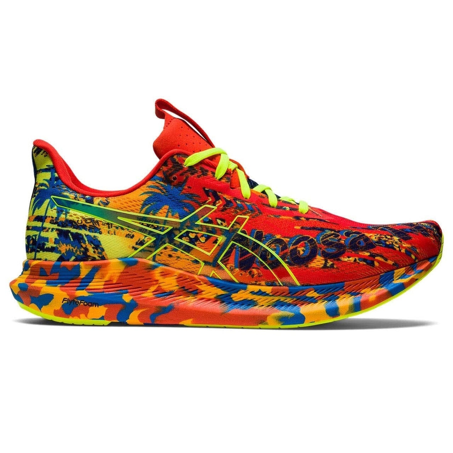 ASICS Noosa TRI 14 Men's Running Shoes Cherry Tomato Safety Yellow Size 9.5 M