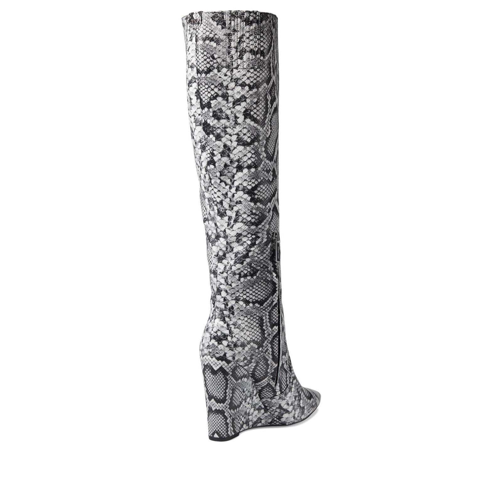 Michael Kors Isra Snake Embossed Leather Wedge Boot Size 8 M Michael Kors