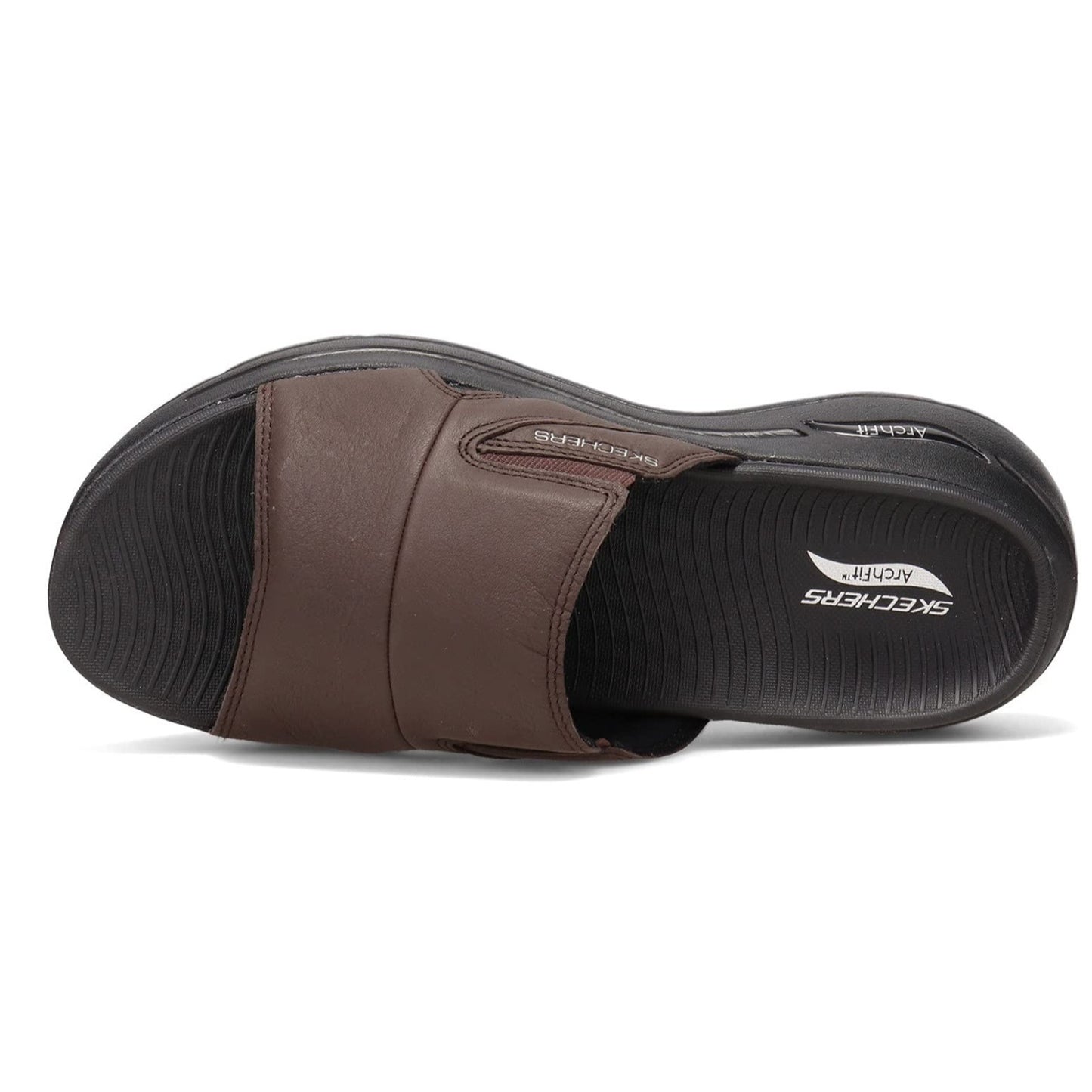 Skechers Men's Go Walk Arch Fit Slip On Comfort Slide Sandal Black Size 9