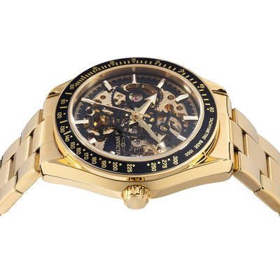 Invicta Objet D Art Men's 43mm Gold Automatic Skeleton Watch Invicta