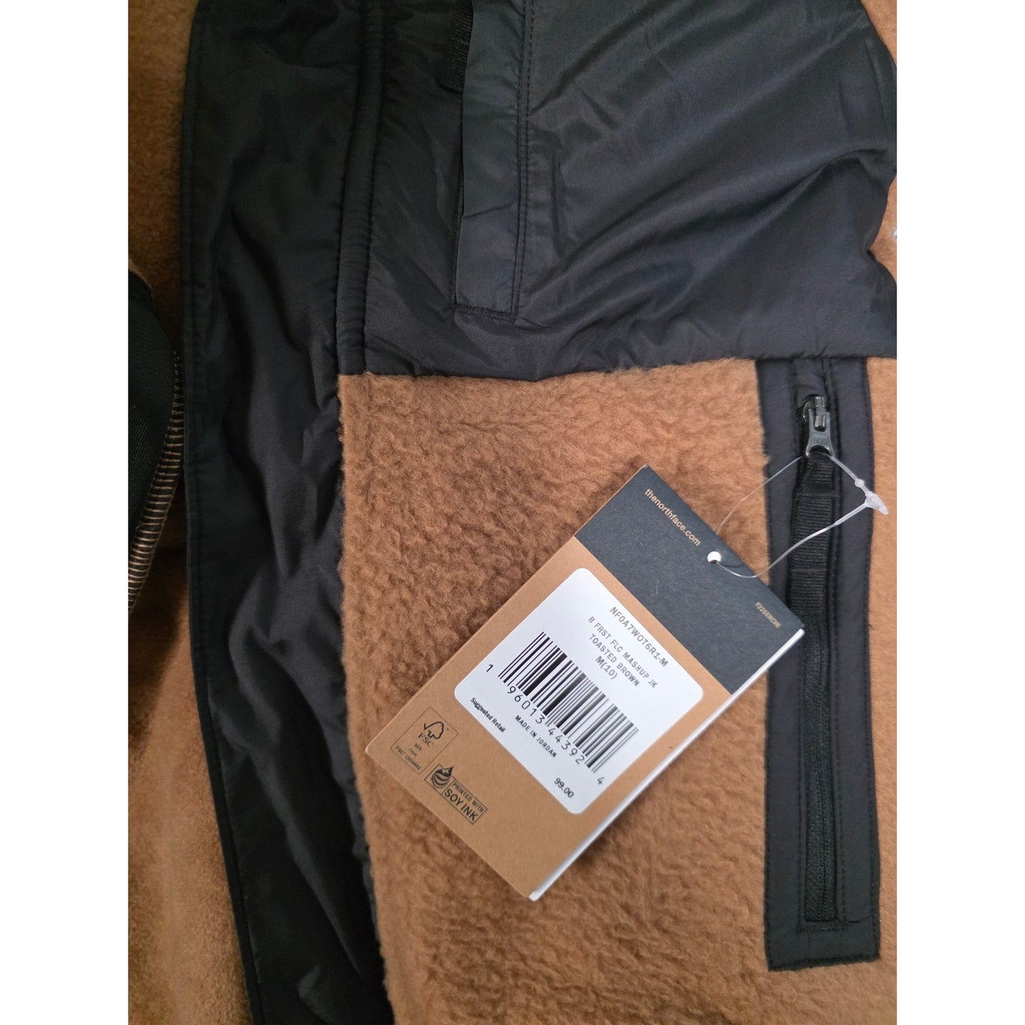 THE NORTH FACE Boy's Forrest Fleece Mashup Jacket Toasted Brown MD 10 Big Kid