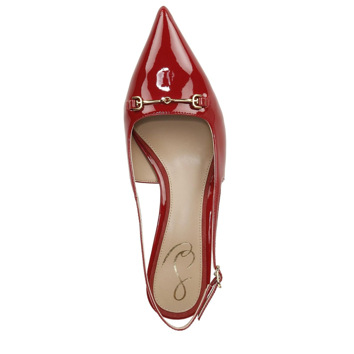 Sam Edelman Fitzgerald Women's Pointed Toe Kitten Heeled Red Mahogany 8 M