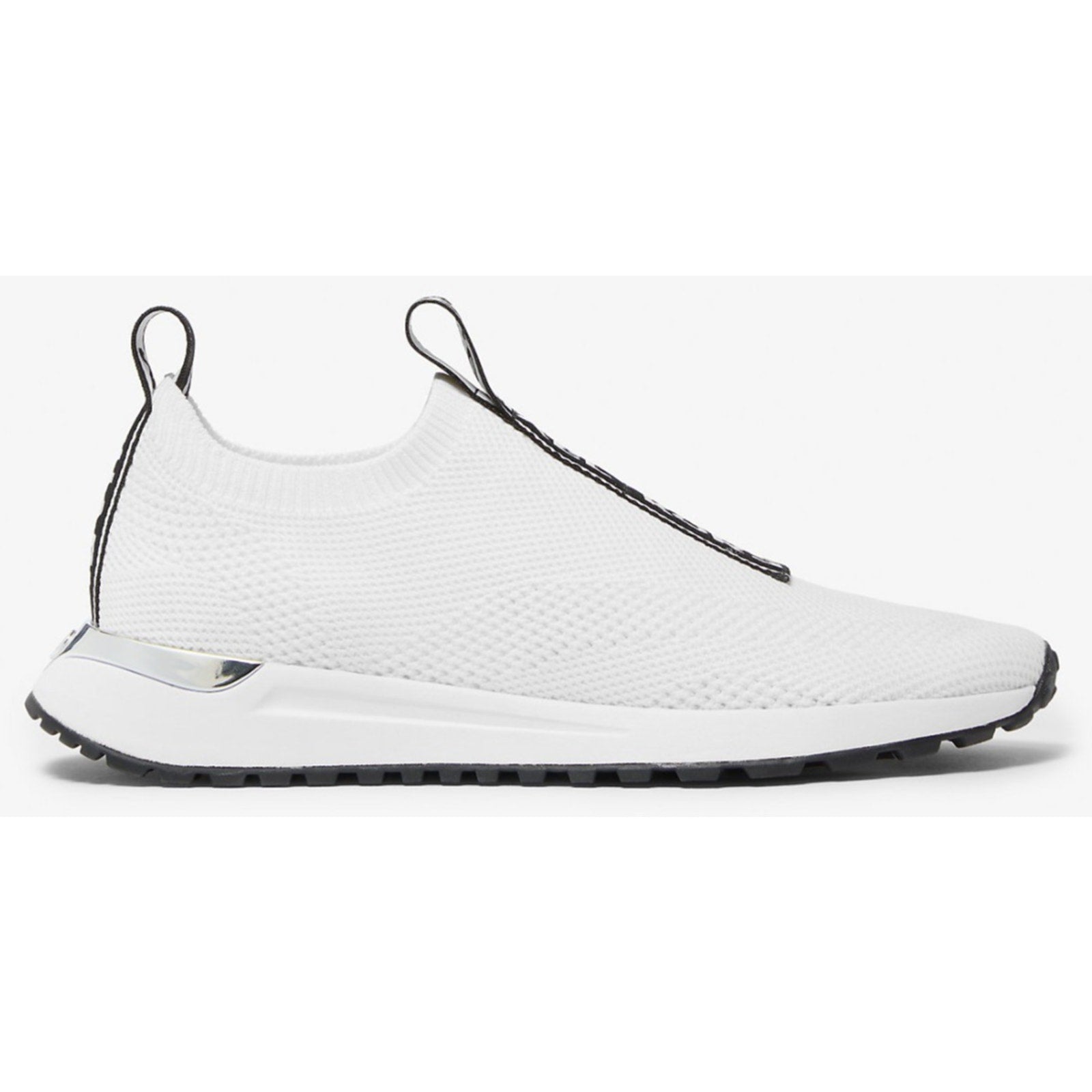 MICHAEL KORS women Bodie Knit Slip-On Sneaker stretched fabric White Size 8.5 M Michael Kors