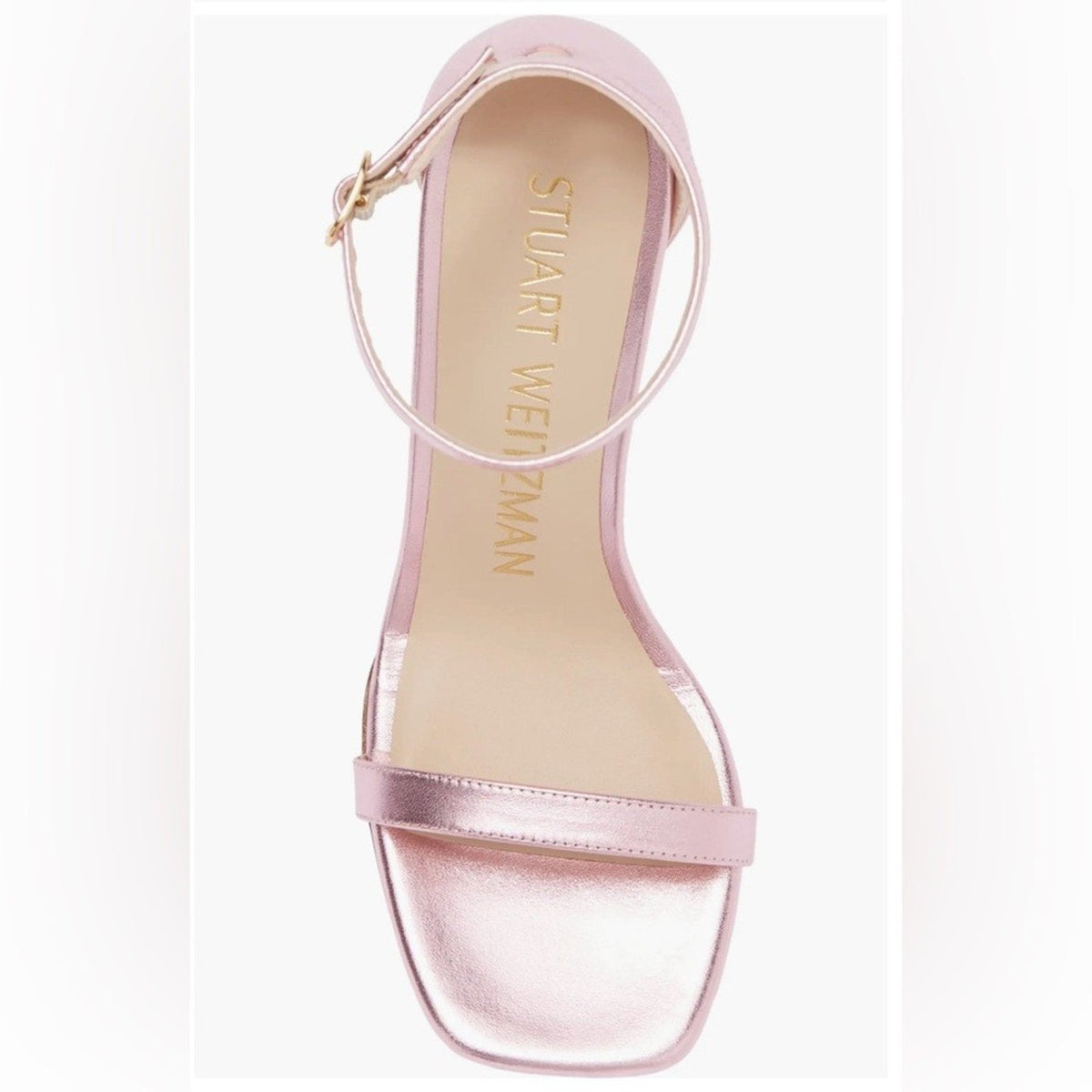 Stuart Weitzman nudistlucite 85 Women's sandals Wedge Amatista 9.5 B