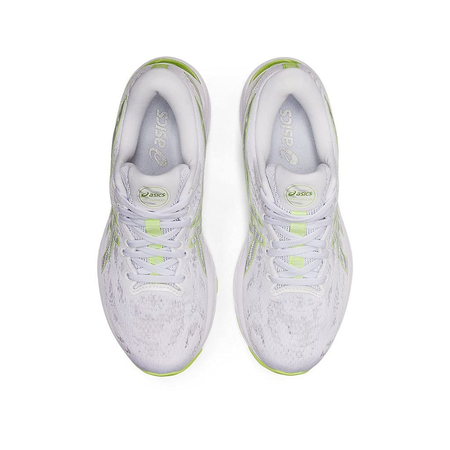 ASICS Women's Gel Cumulus 23 Running Shoes, White/Lime Green 8.5 B