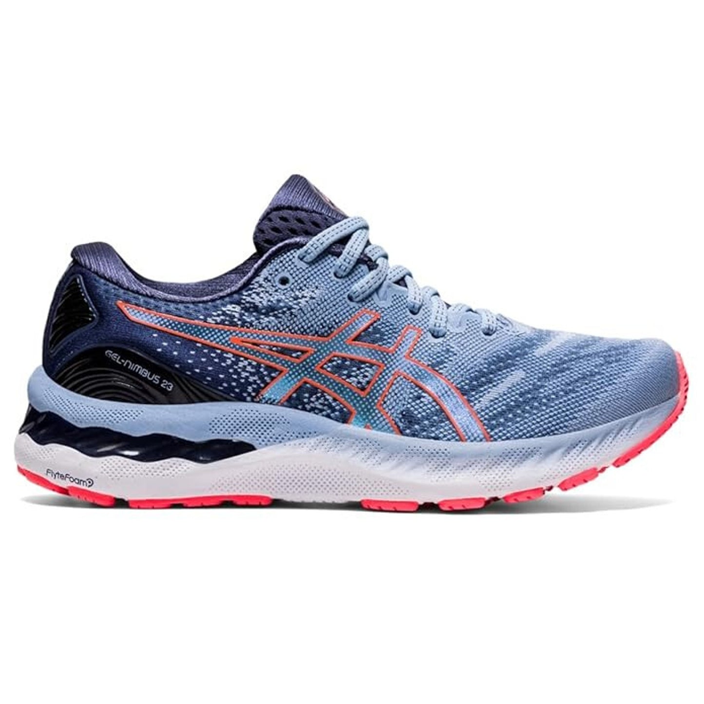 ASICS Women's Gel-Nimbus 23 Running Shoes Mist/Blazing Coral, Size 6 B