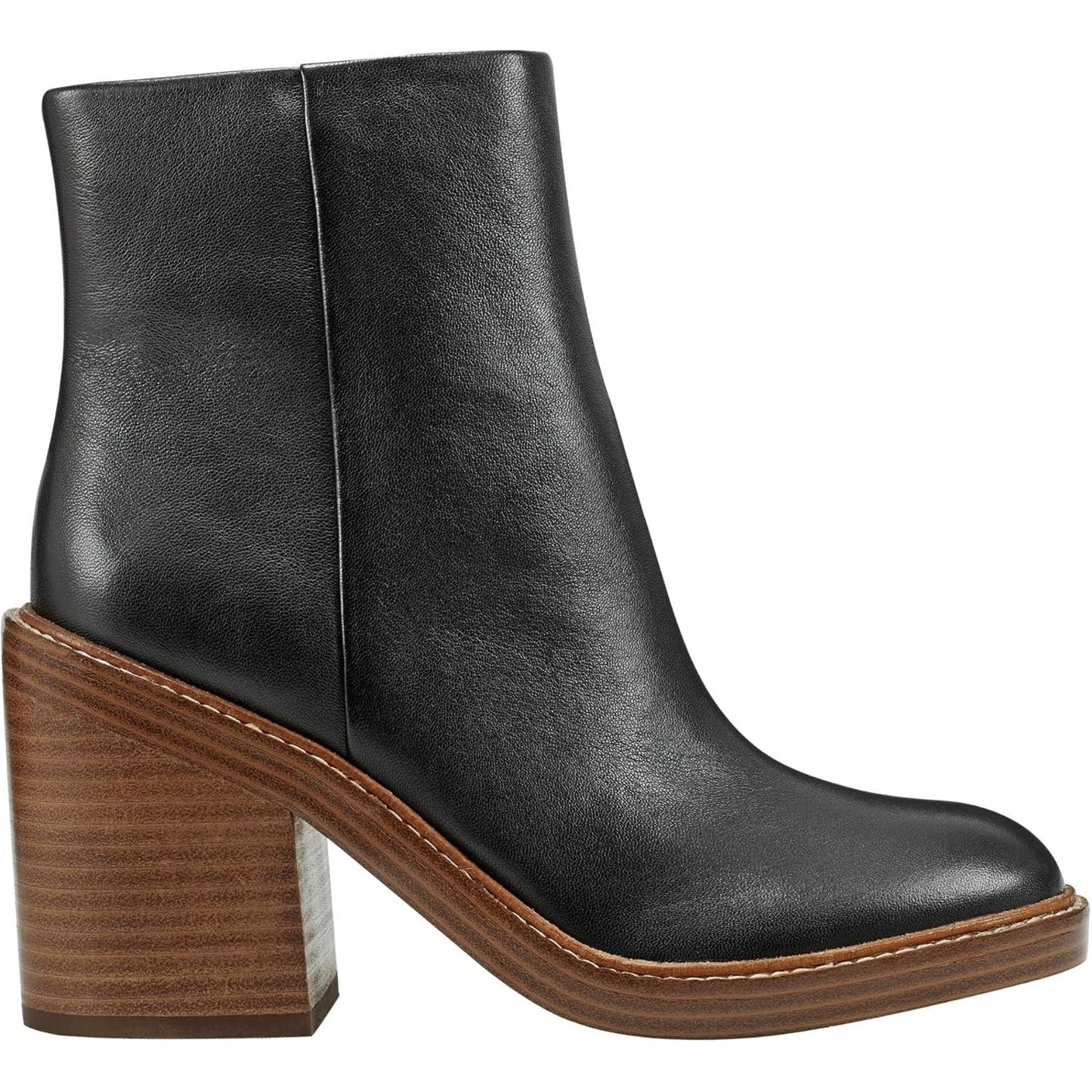 Marc Fisher LTD Women's Haleena Ankle Boot Black Leather Size 8 M