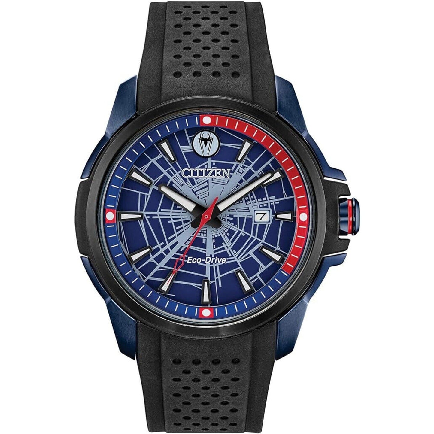 Citizen Men's Eco-Drive Marvel Spider Man Calendar 44mm Watch AW1156-01W Solar Citizen