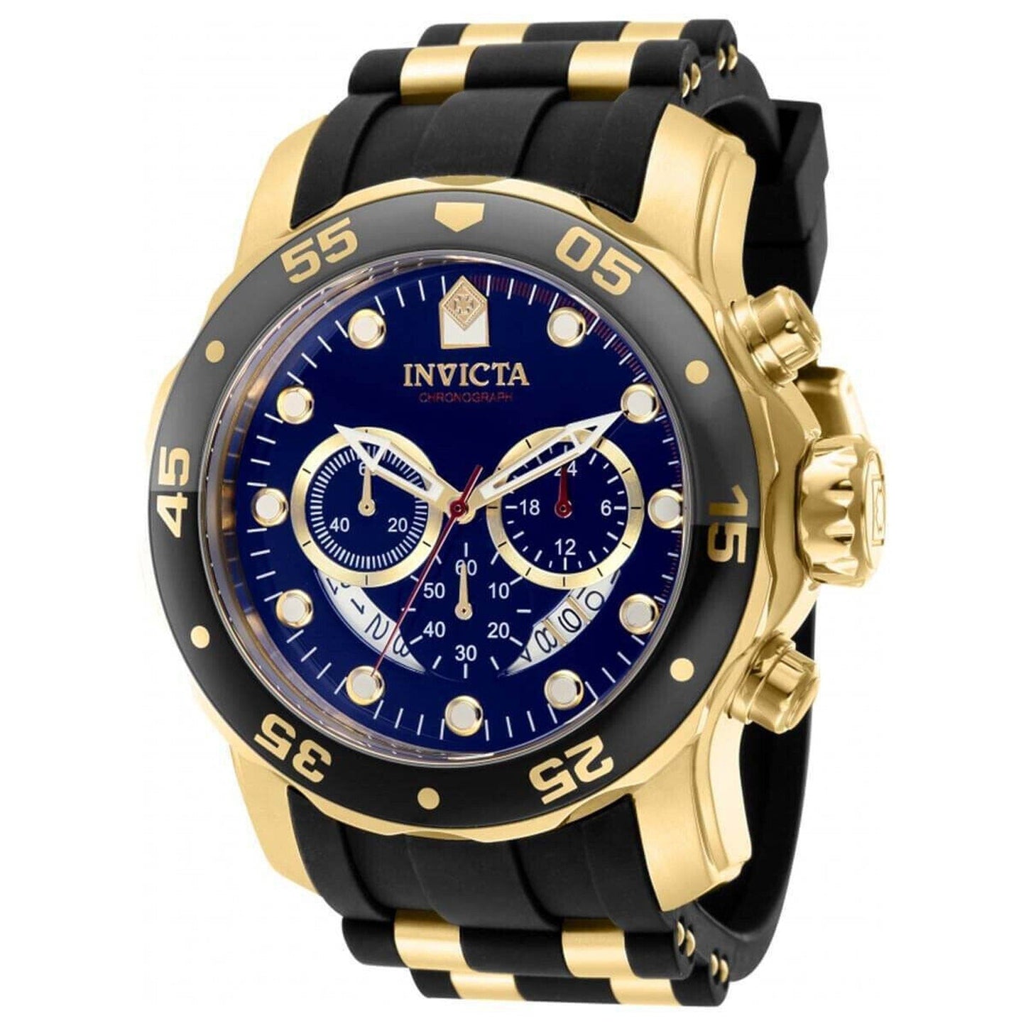 Invicta Pro Diver SCUBA Men's 48mm Gold Dial Stainless Chronograph Watch 37229 Invicta