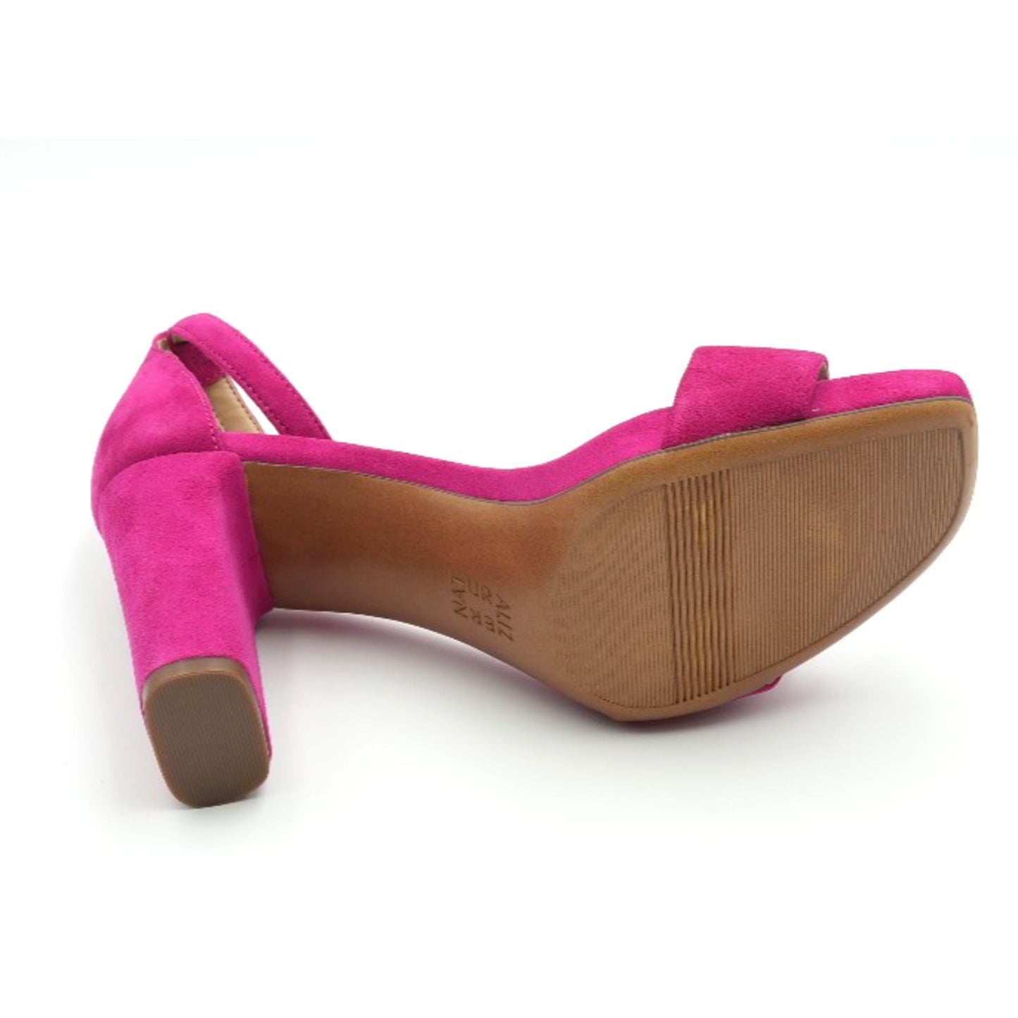 Stuart Weitzman Joy suede sandals in a Rose Pink color Size 9.5 Wide
