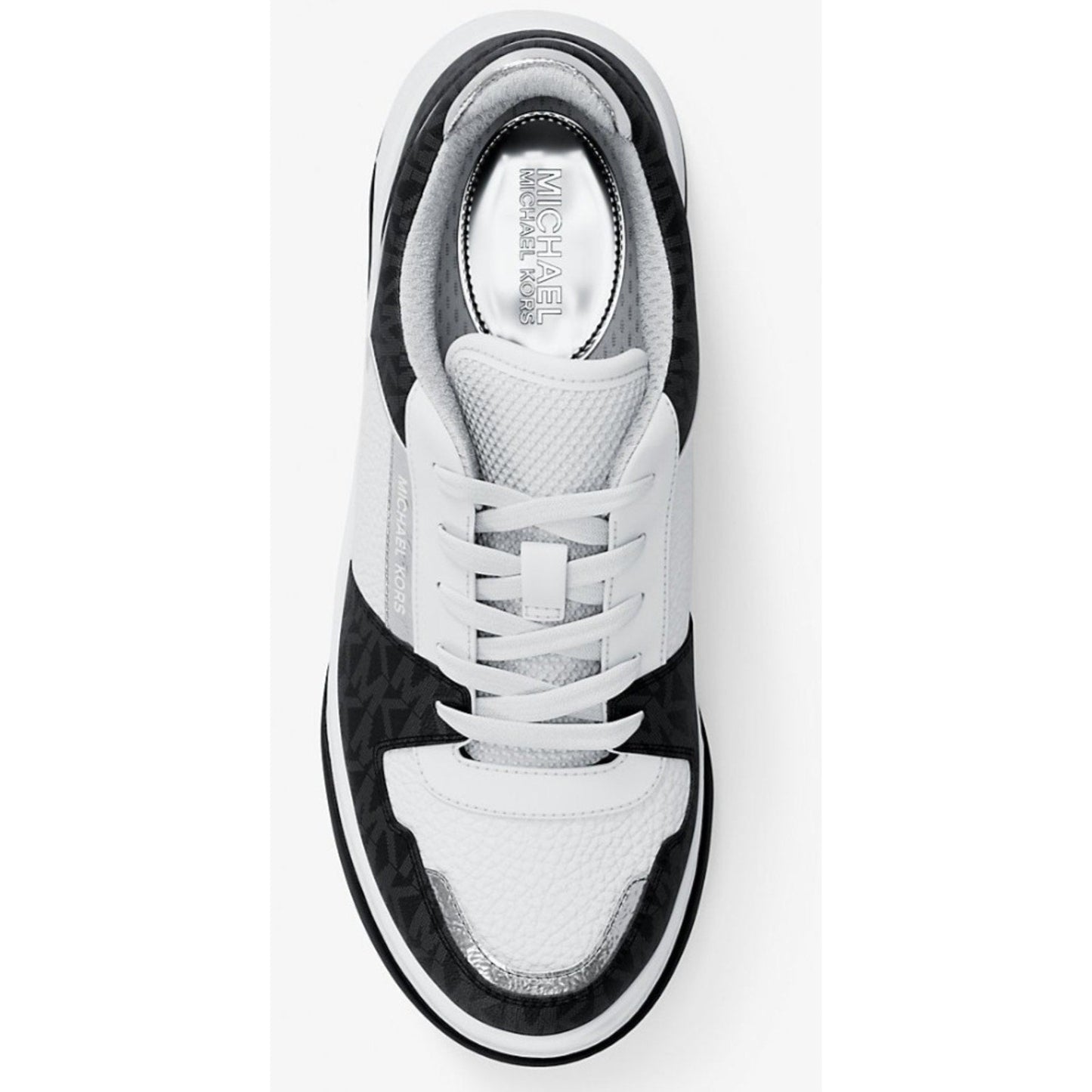 Michael Kors Lexi Women’s Sneaker White black Mixed-Media Size 8.5 New In Box Michael Kors
