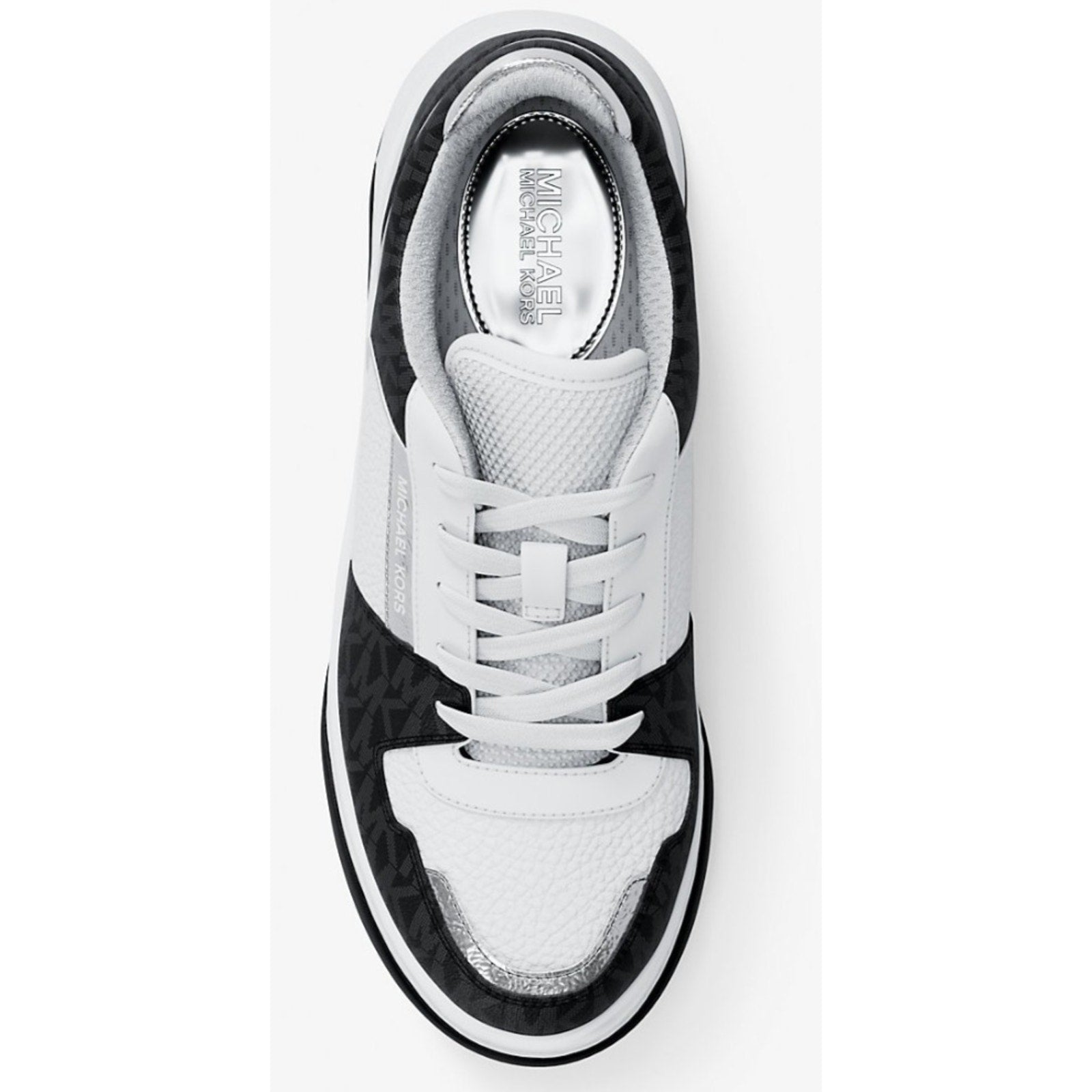 Michael Kors Lexi Women’s Sneaker White black Mixed-Media Size 8.5 New In Box Michael Kors