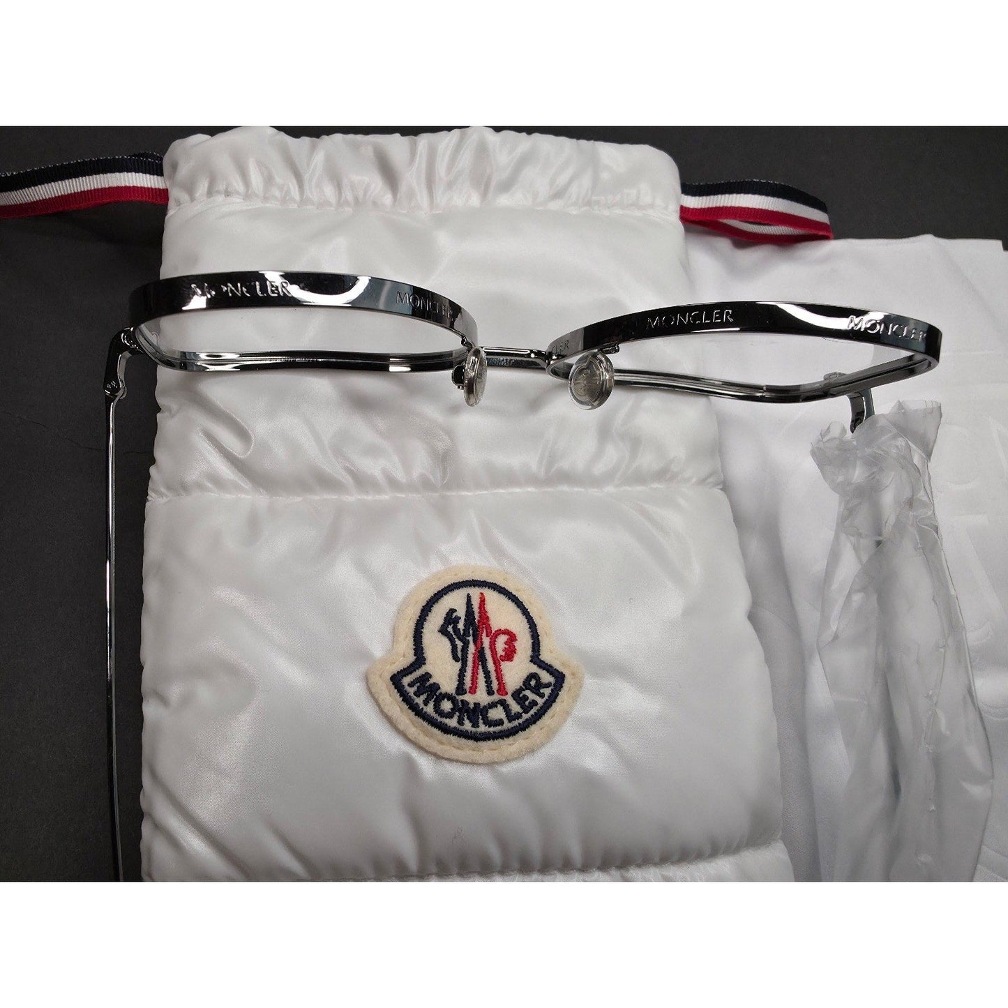 Moncler ML5083 008 Gunmetal Silver Aviator Men Eyeglasses Metal Frame 55-15-150 Moncler