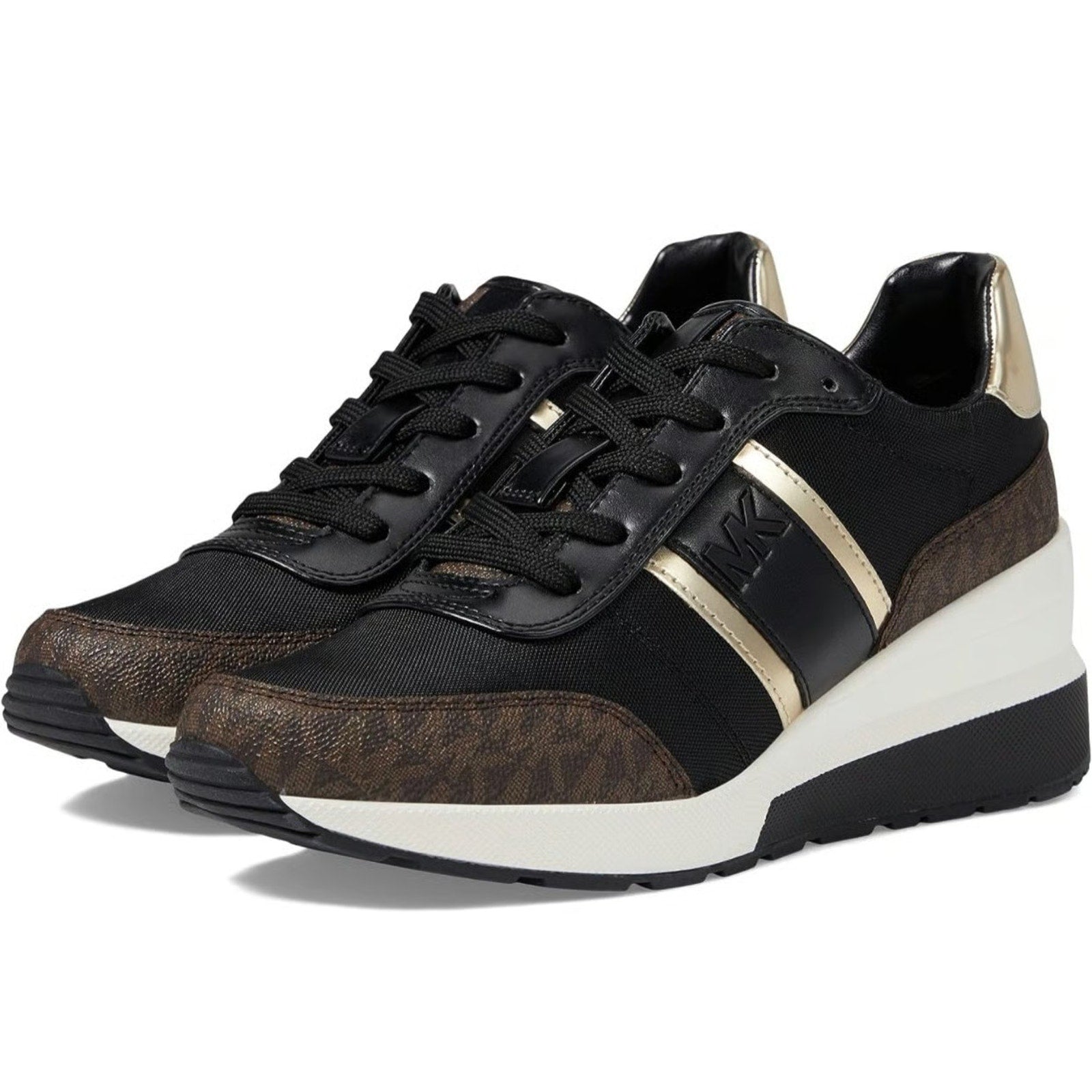 MICHAEL KORS Black/BROWN WOMENS TENNIS SHOE SIZE 7- 43S2MAFSCD BLK Michael Kors