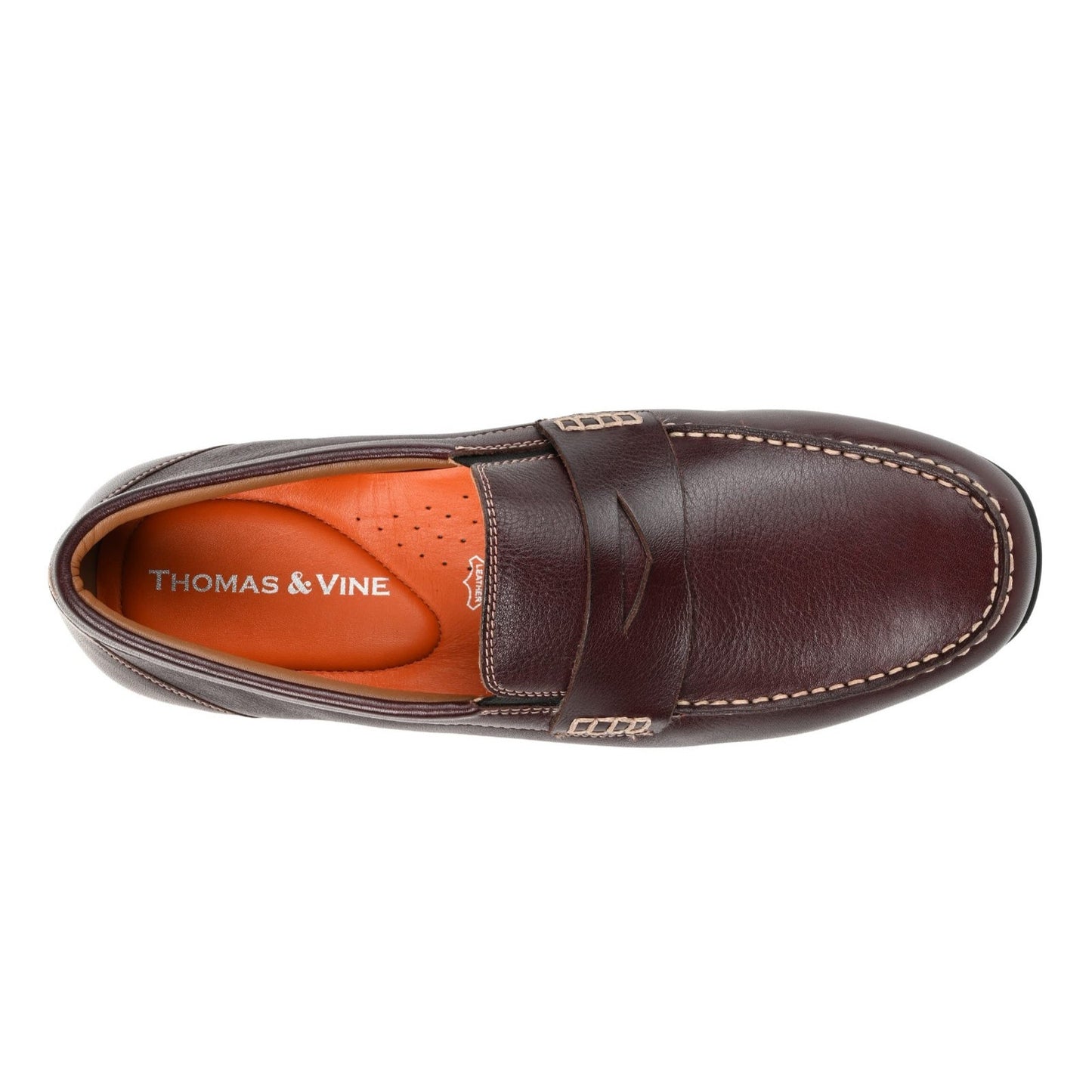 Thomas & Vine Woodrow Loafers Mens Leather Comfort Wine size 11.5 M