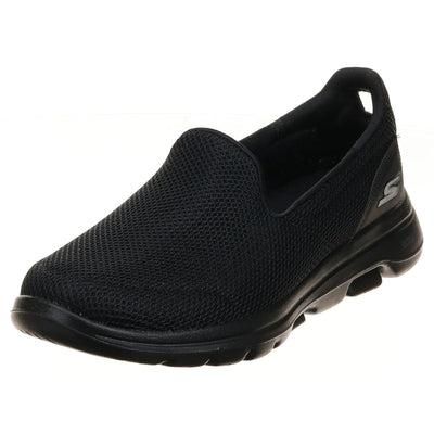 Skechers Go Walk 5 Women's Slip On Shoes, Black & White Size 7 SKECHERS