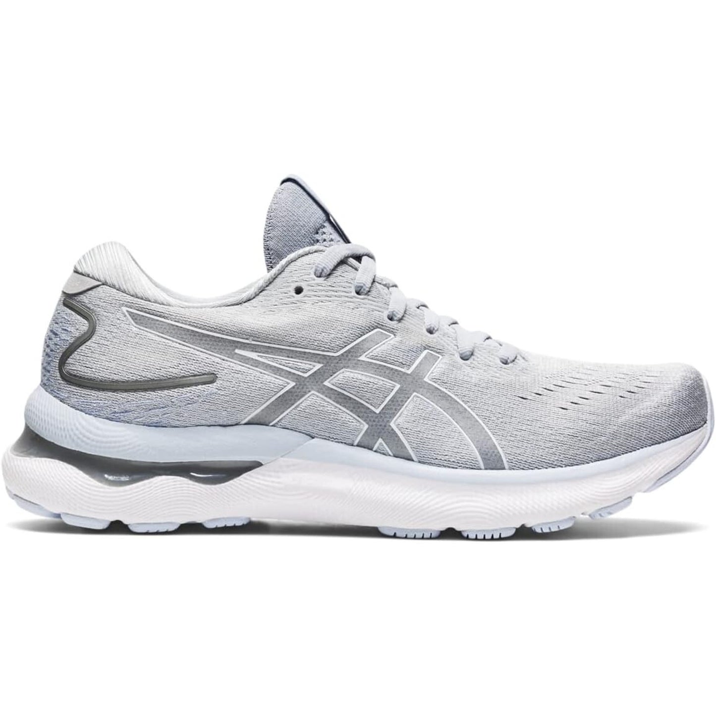 ASICS Woman Gel-Nimbus 24 Running Shoes Piedmont Grey/White size 6 Wide
