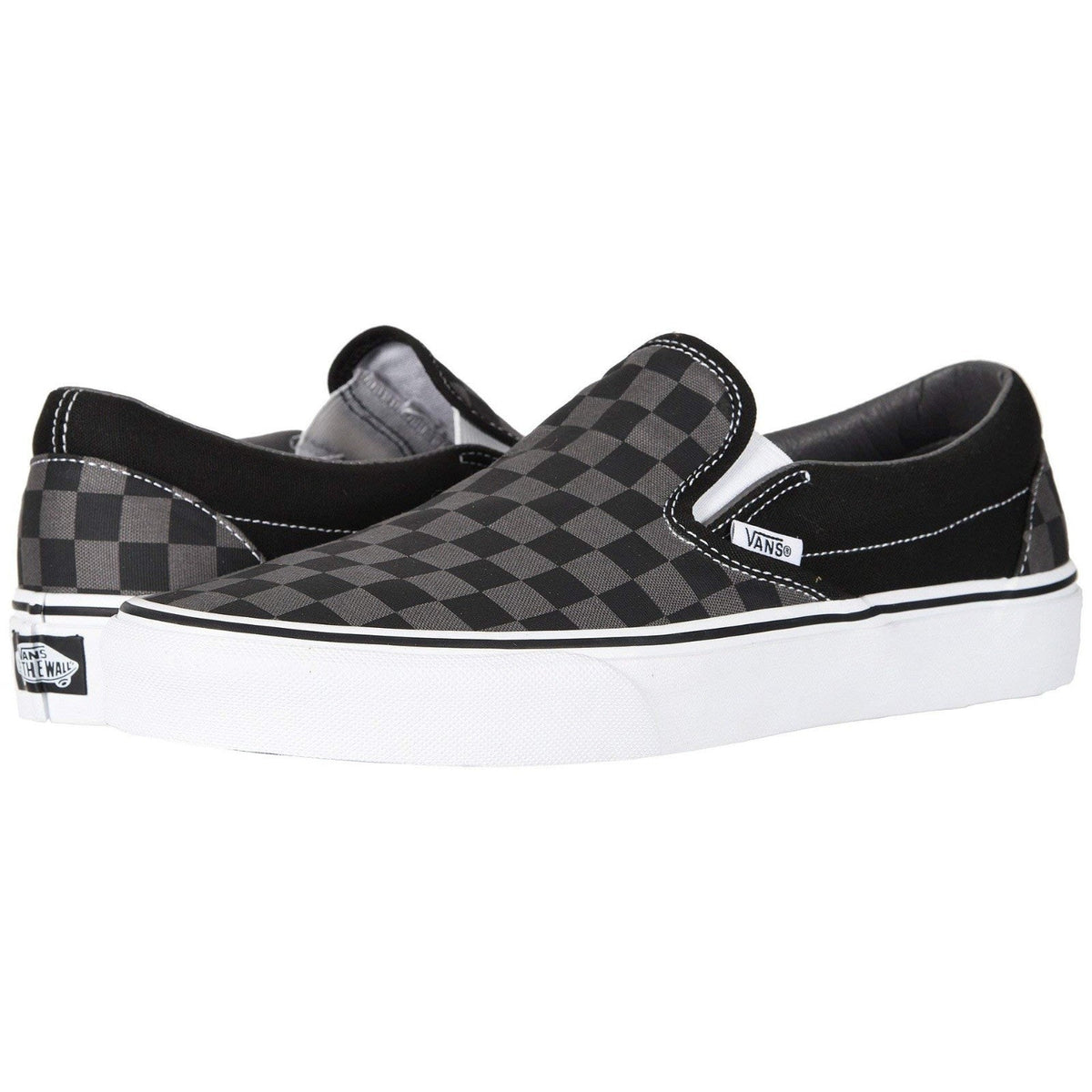 VANS CLASSIC SLIP ON Checkerboard Shoes Sneaker Black/ Gray Men 11.5 / Women 13