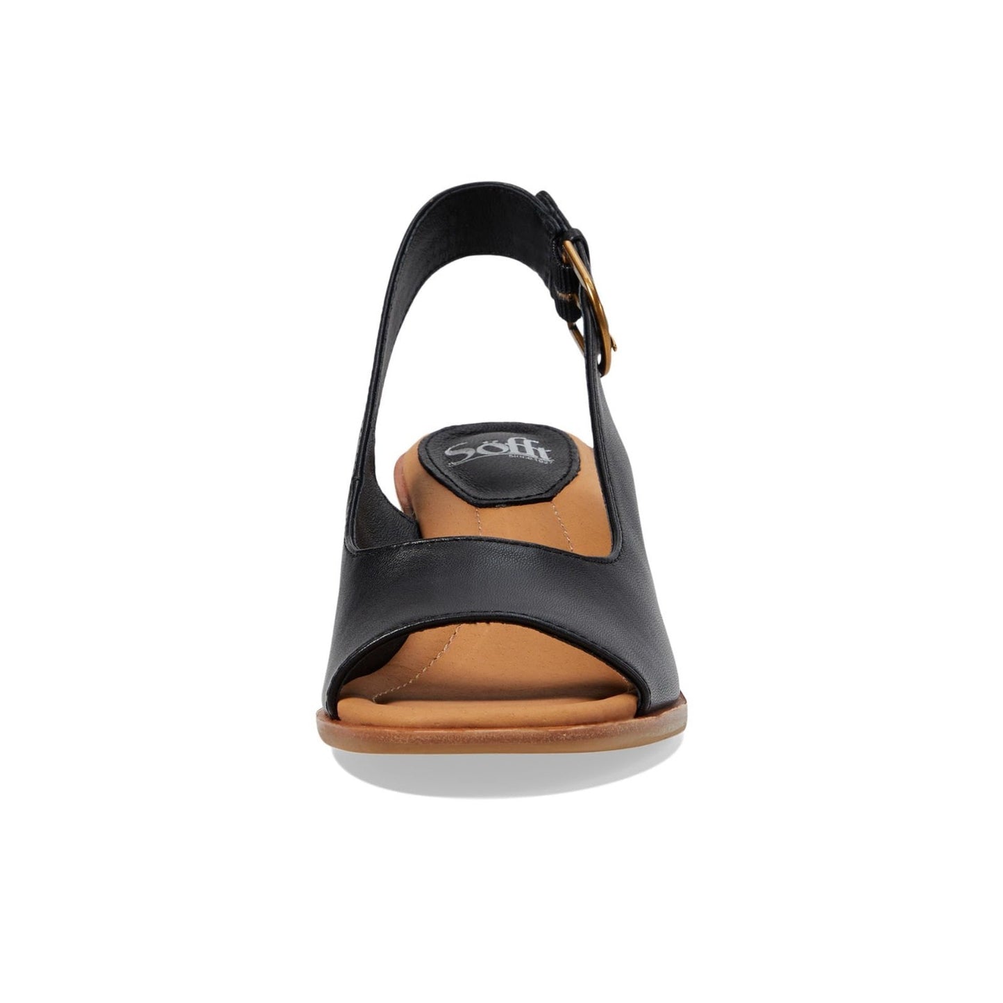 Sofft Wedge Heel Gabriella Sandal Leather Womens 9.5 Black