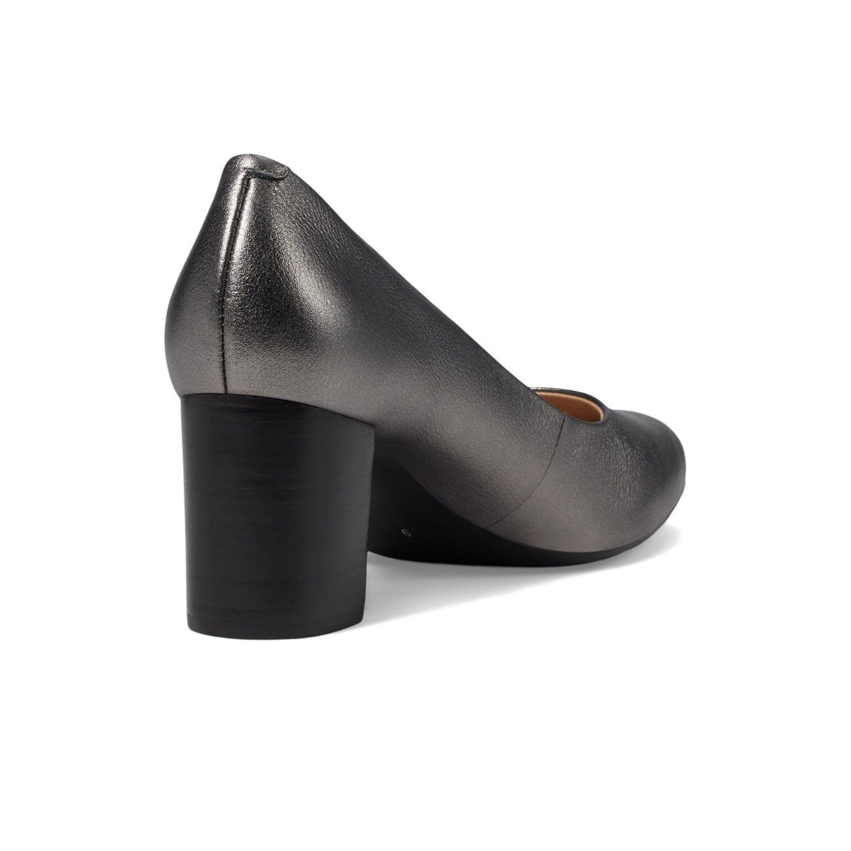 Marc Joseph New York Women's Midtown Leather Pump Heel Pewter Metallic 9 M
