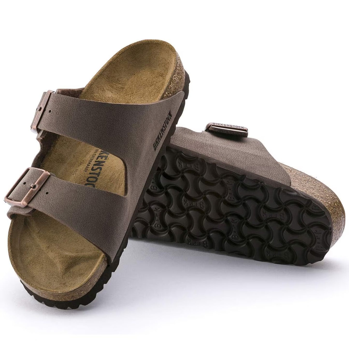 Birkenstock Arizona Birkibuc Leather Suede Footbed Men's Sandals Mocha 12 M