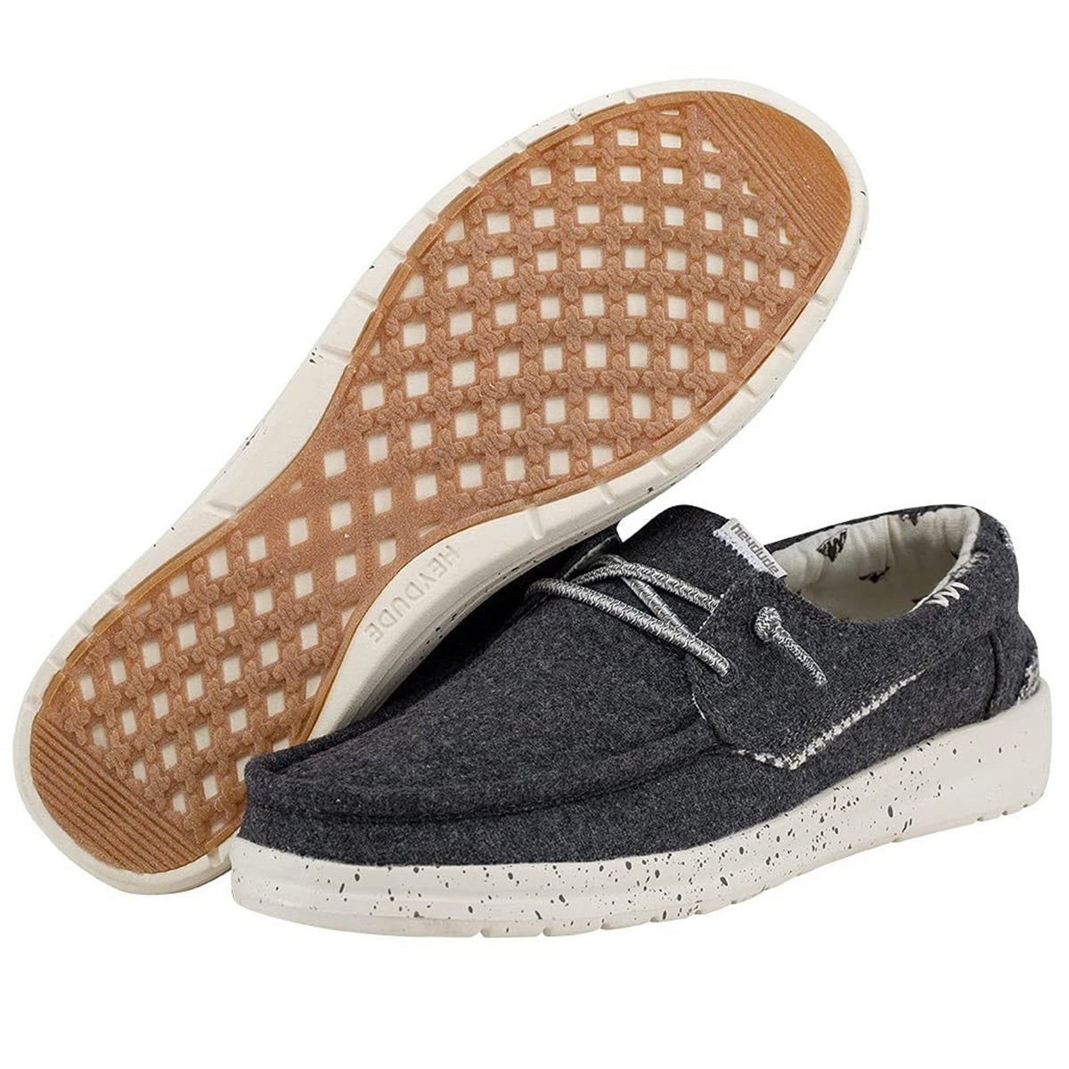 Hey Dude Welsh Grey Houndstooth Men's Casual Comfort Shoes US Size 12