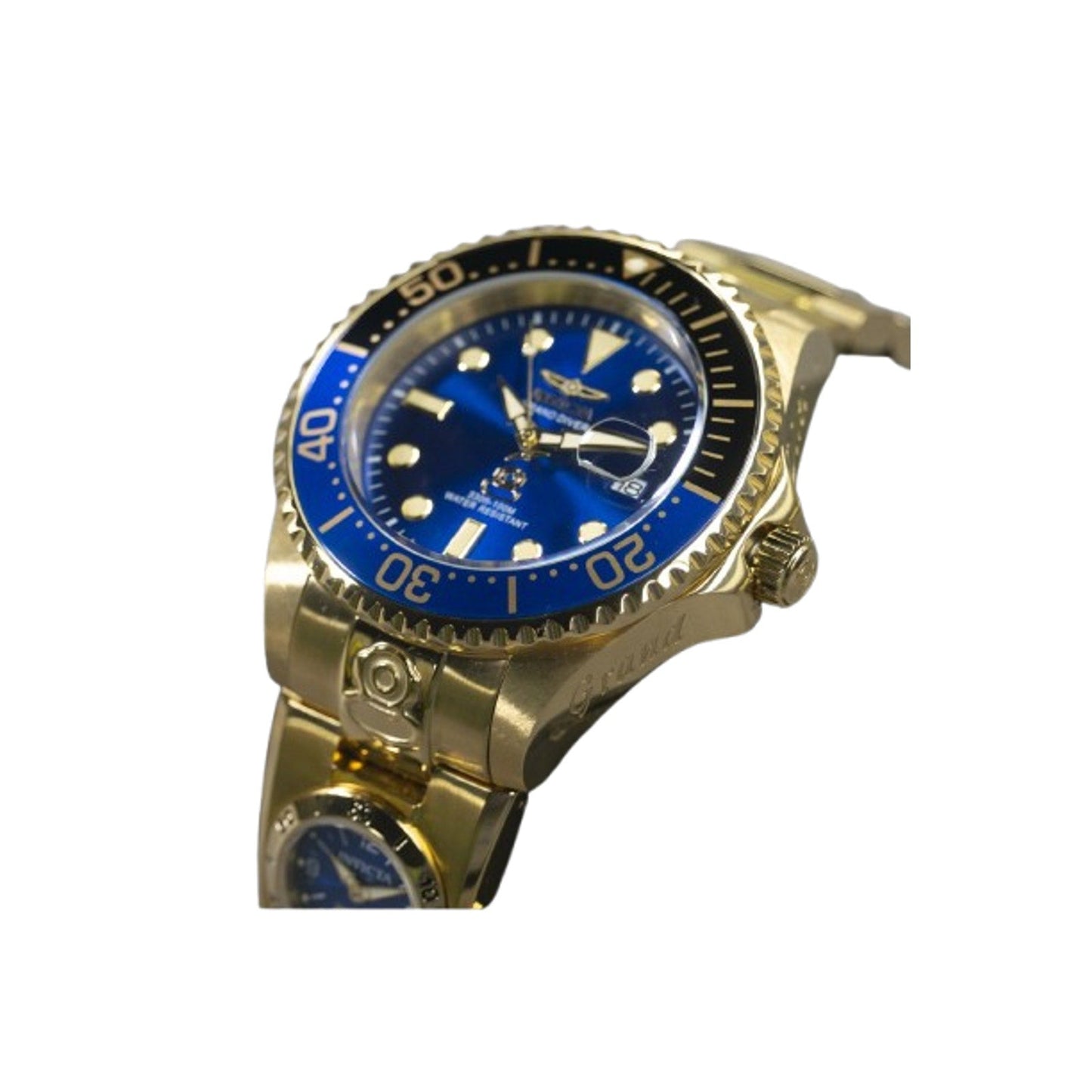 Invicta Men’s Grand Diver 47mm Gold Dual Time Automatic Stainless Watch Invicta