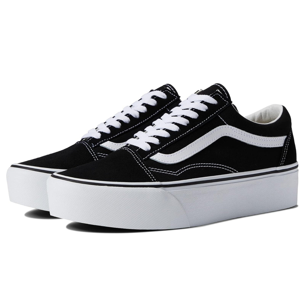 Vans UA Old Skool Stackforms, Black/True White, 10.5 US Women/9 US Men