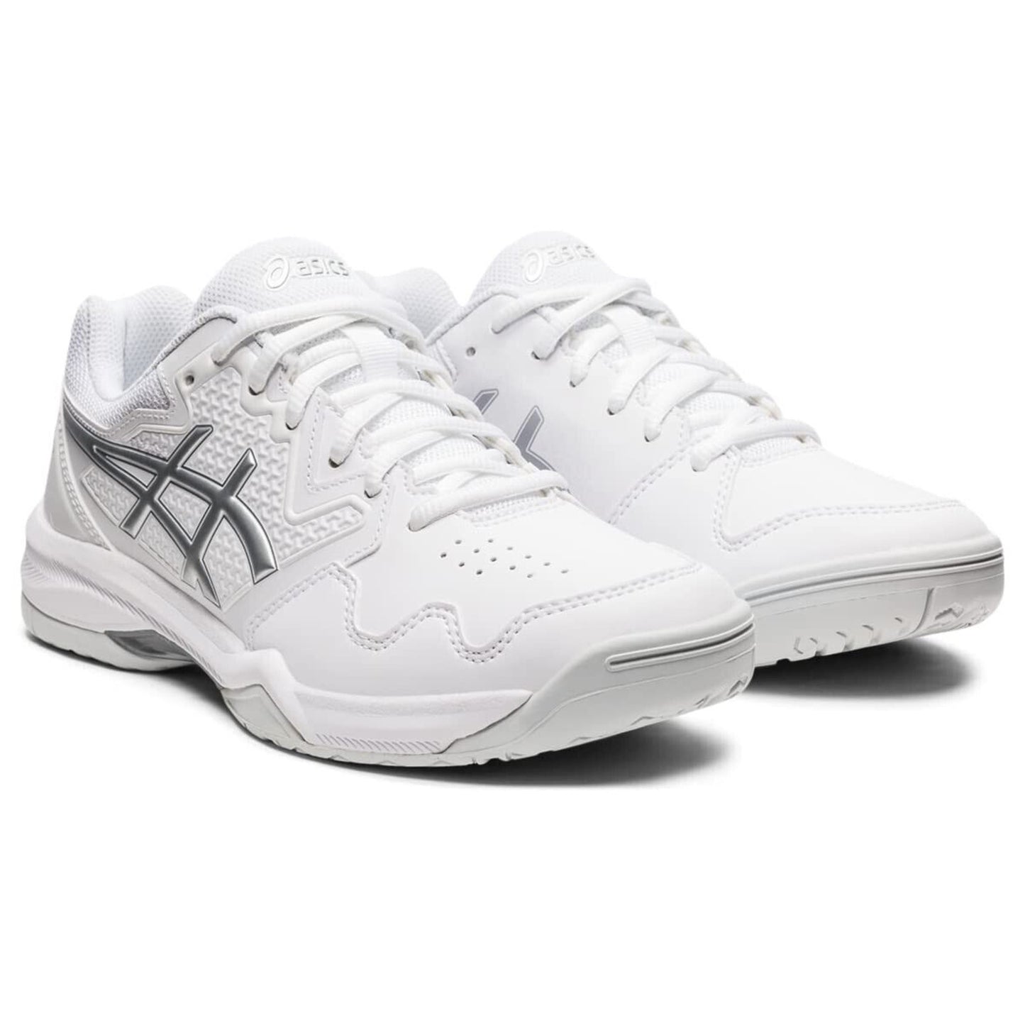 ASICS Women's Gel-Dedicate 7 Tennis Shoes, White/Pure Silver US 8.5