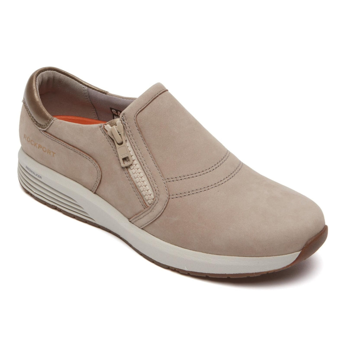 Rockport Trustride Womens Slip On Shoes Nubuck Taupe Size 8.5