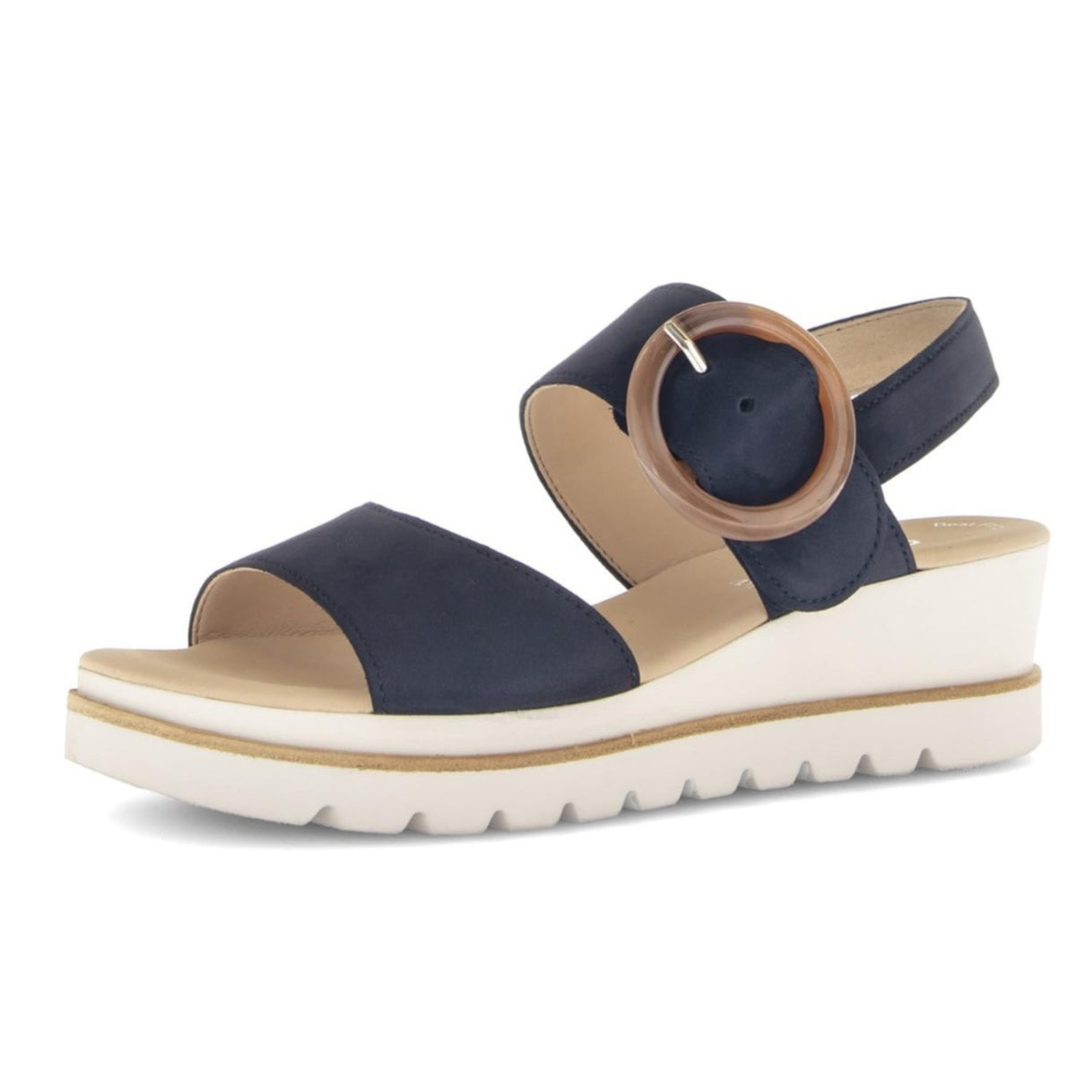 Gabor Keil Women's platform wedge Sandals Blue Nubuk Size 6.5