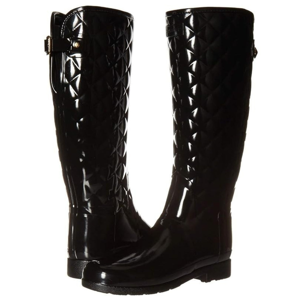 Hunter Women's Refined Adjustable Quilted Slim Fit Tall Rain Boots 11