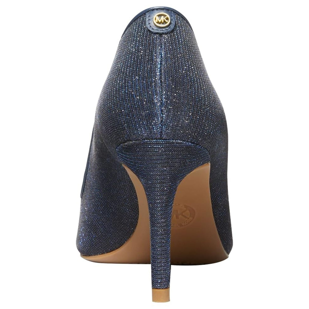 Michael Kors Alina Flex High Heel Pump Women's 9.5 M Glitter Chain Mesh Navy