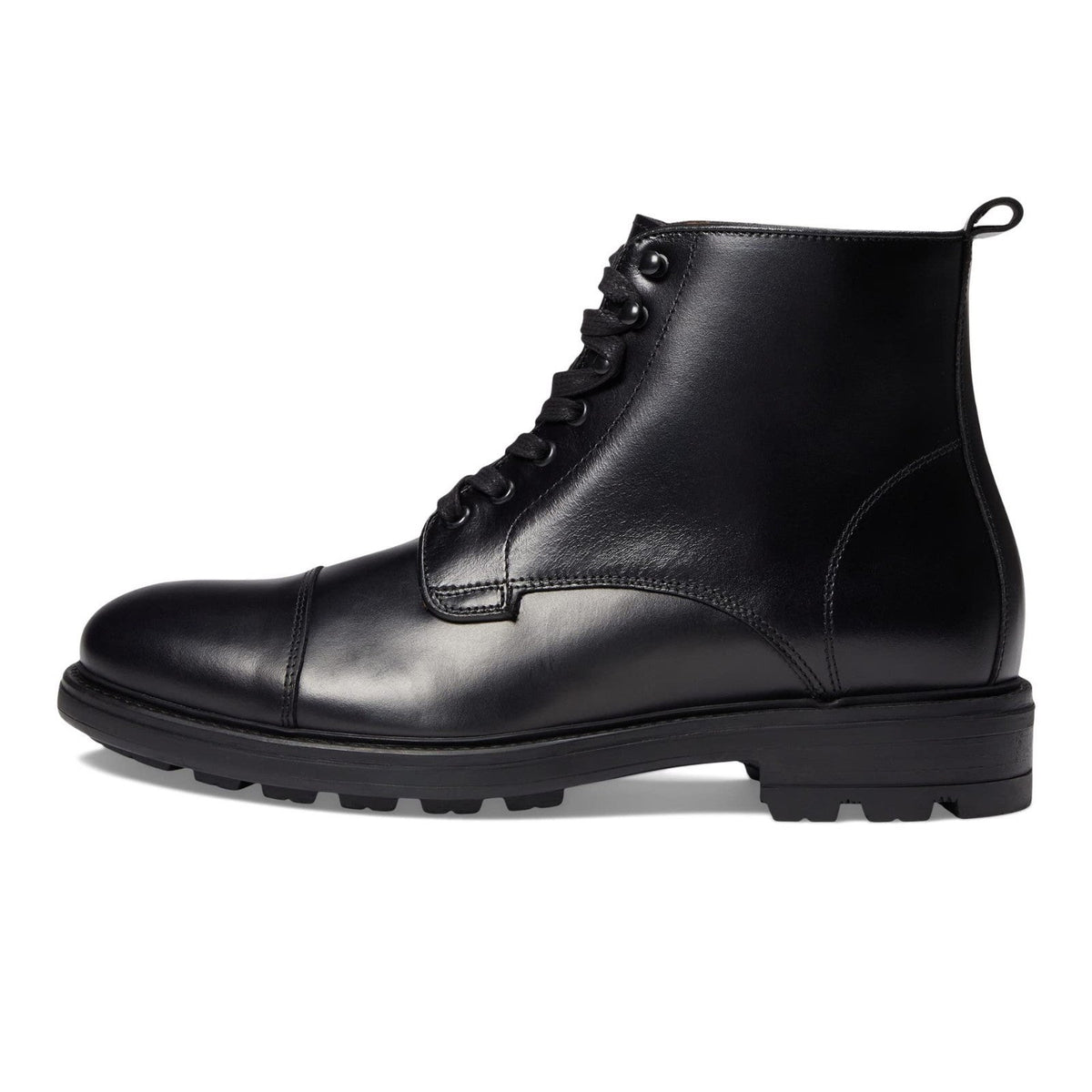 Bruno Magli King Men's Boots Cap-toe Lace-up Black Leather 9.5 M