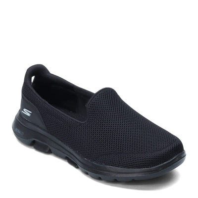Skechers Go Walk 5 Women's Slip On Shoes, Black & White Size 7 SKECHERS