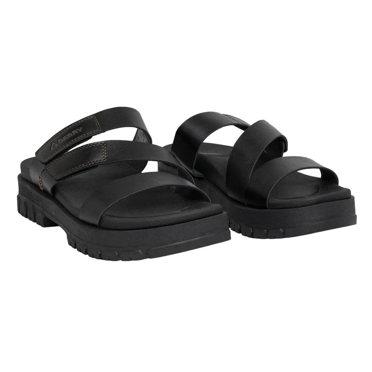 Gerry Choclo Womens Sandal Black Slip On Comfort Sandals Size 9