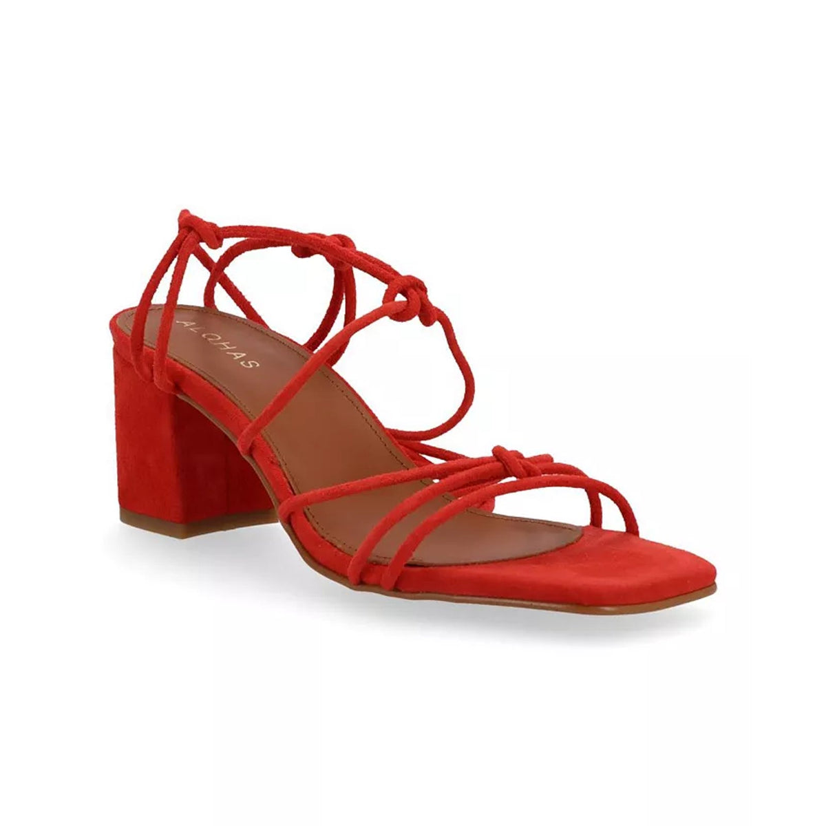 ALOHAS Goldie Paloma Women's Leather Suede Sandals Red Size 9