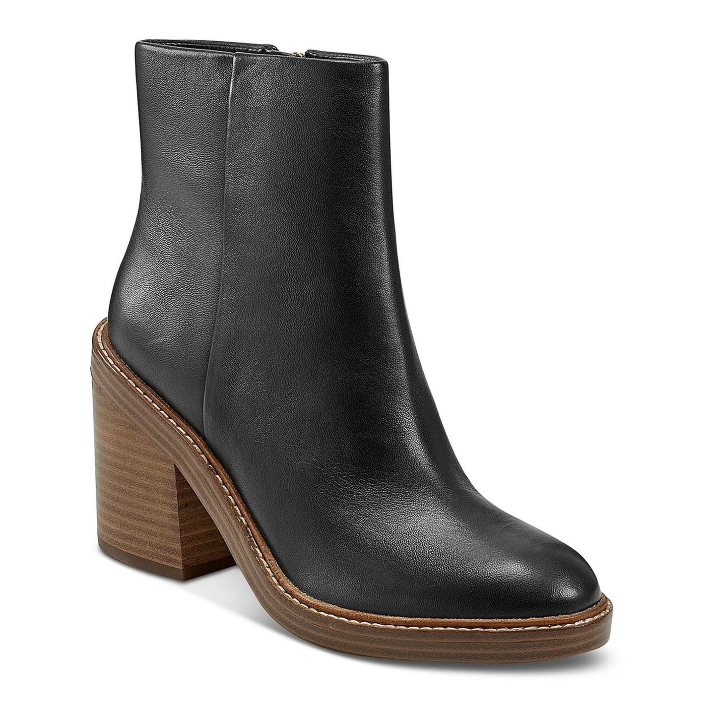 Marc Fisher LTD Women's Haleena Ankle Boot Black Leather Size 8 M