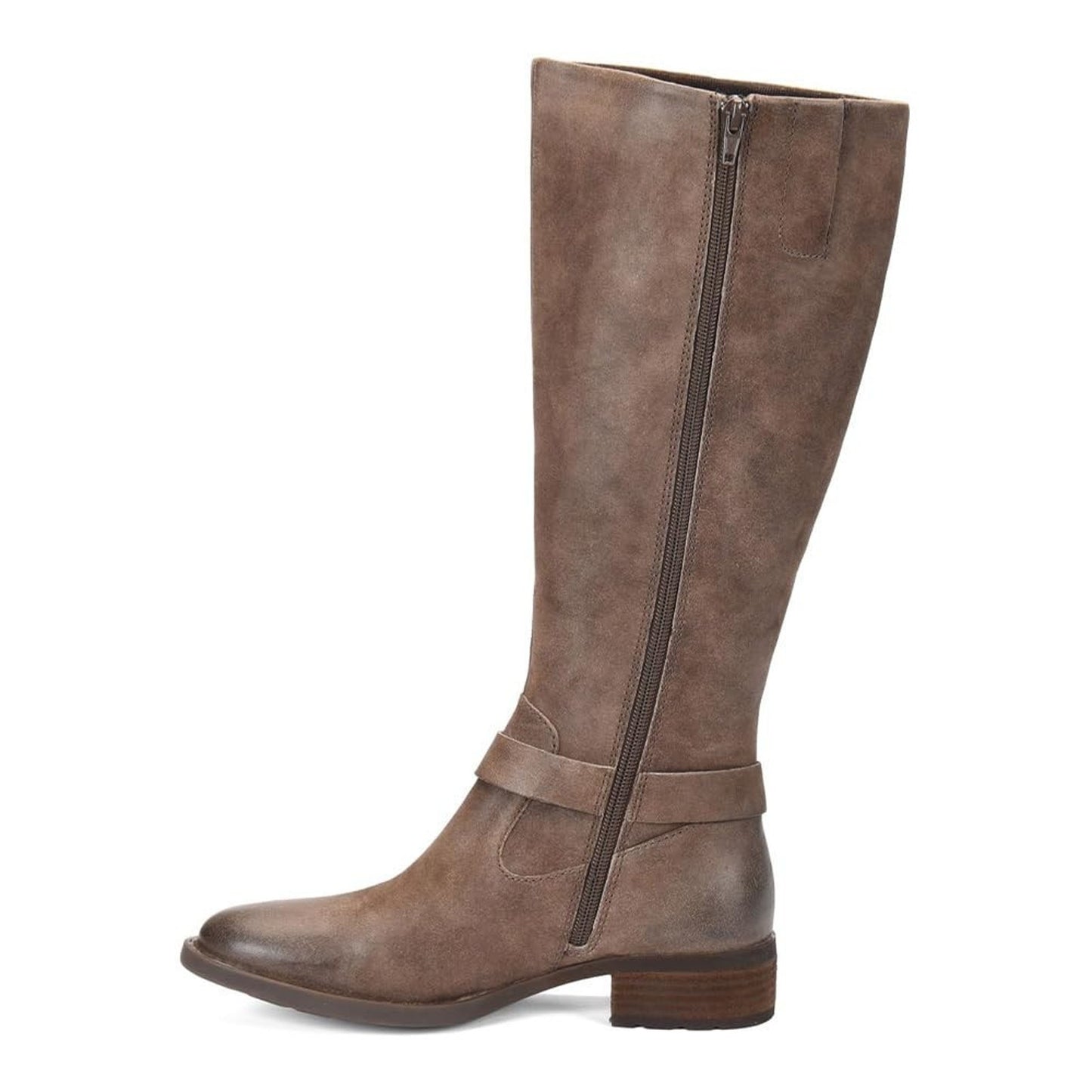 NEW Born Women's Saddler Boots Taupe Distresed Suede Size 7.5 M