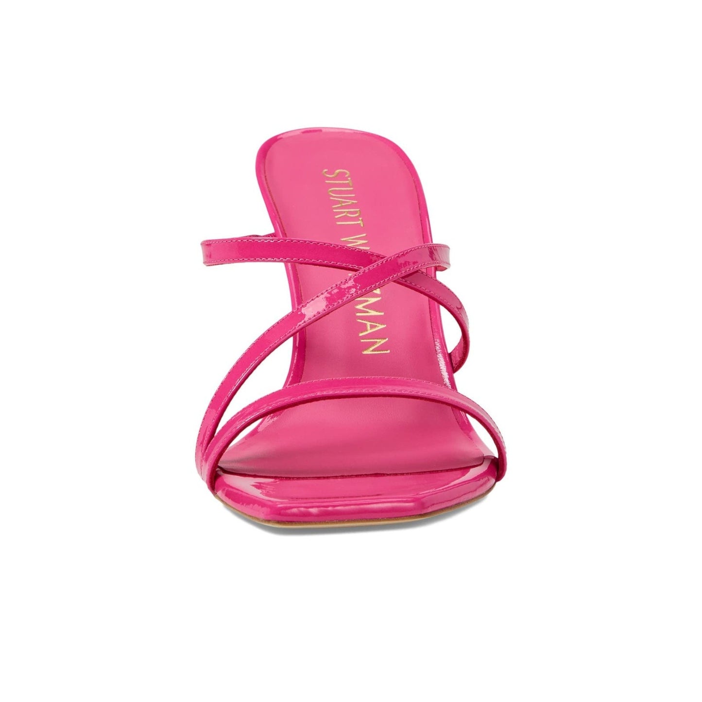 Stuart Weitzman Strapeze 85 Women's Pink Sandals Magenta Patent Leather 9 B
