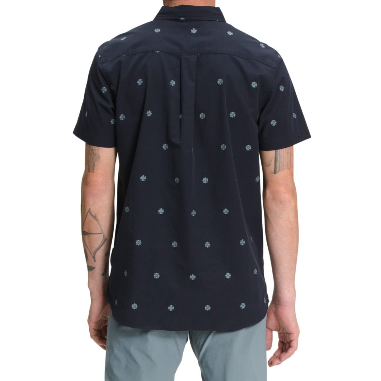 THE NORTH FACE Men's Baytrail Floral Jacquard Button-Down Short-Sleeve Shirt XXL