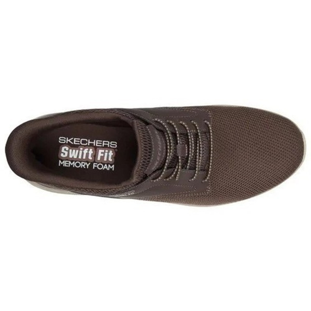 SKECHERS Hands Free Swift Fit Men's Slip on Low Top Sneaker Brown Size 11 M