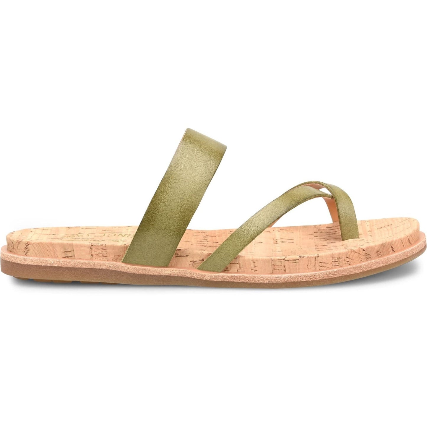 NIB KORK-EASE Women's Light Green Leather Belinda Flat Comfort Sandal sz 6