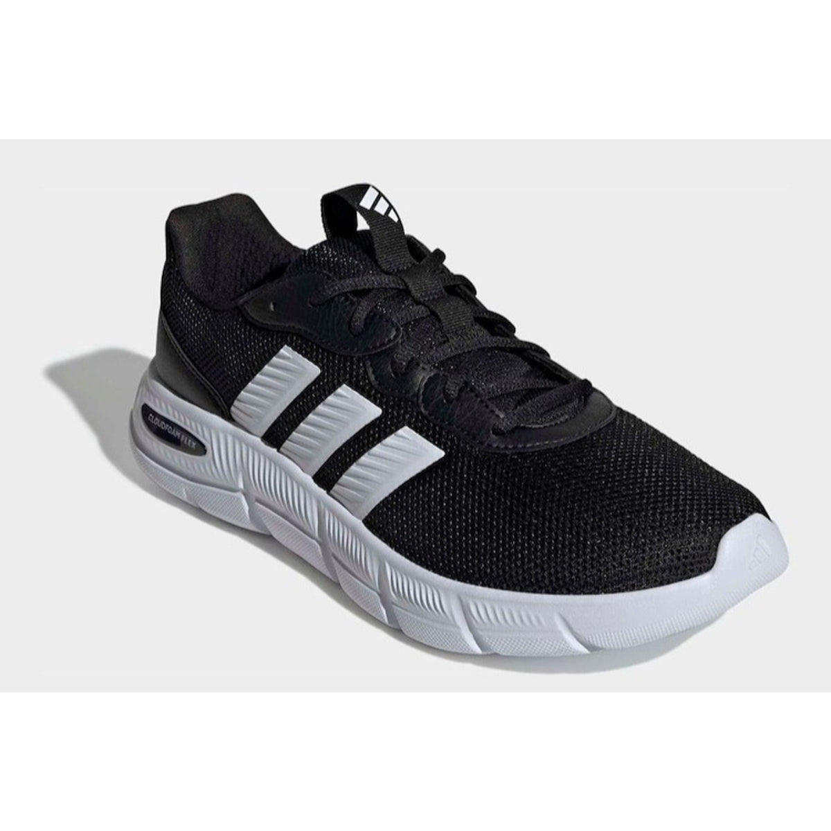 adidas Cloudfoam Flex Laces Women Everyday Wear Walking Shoes Black 8 Wide Fit