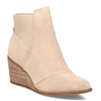 TOMS Women's Sadie Ankle Wedge Suede Booties Sand Suede Size 11 NEW TOMS